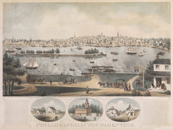 print depicting Coooper's Ferry