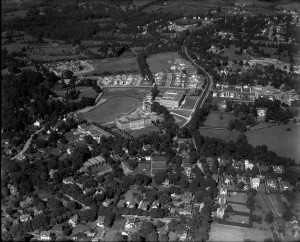 Aerial photograph of Lower Merion Senior High School, Ardmore Junior High School