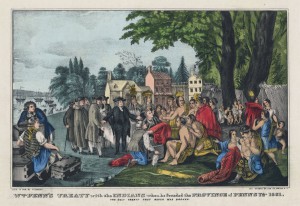 Painting depicting Penn's treaty with the Indians