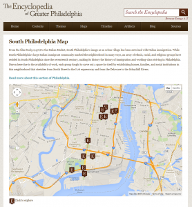 Example of map page: South Philadelphia