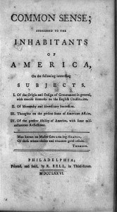 Title page of Thomas Paine's Common Sense