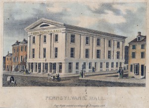 Pennsylvania Hall before the fire. (Library Company of Philadelphia)