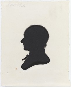 Using one of the museum's attractions, a physiognotrace, African American artist Moses Williams created this silhouette of Charles Willson Peale. (Philadelphia Museum of Art)
