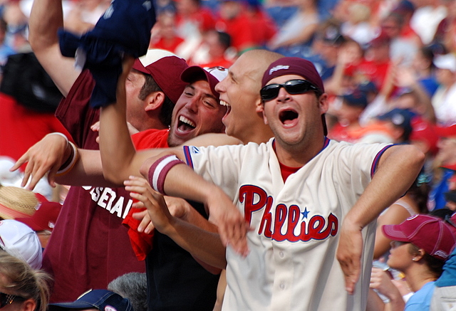 Philadelphia Fans Cheer Santa Claus at the World Series