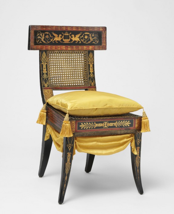 Klismos form chair (1808), by Benjamin Henry Latrobe. (Philadelphia Museum of Art)