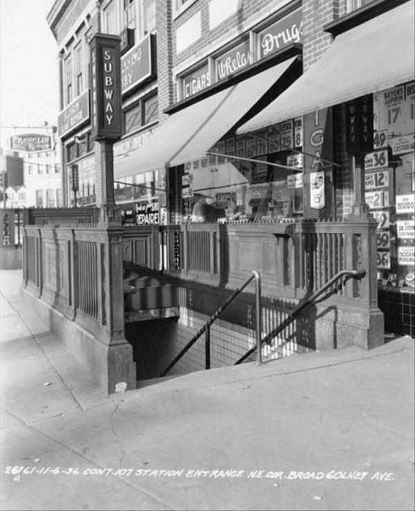 photograph of a subway station entrance