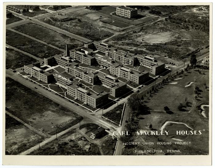 1940 aerial photograph of the Carl Mackley Housing