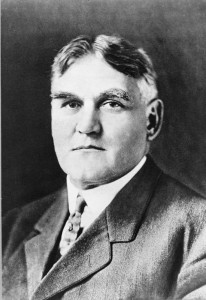 A photograph of Martin G. Brumbaugh. Martin is starring directly at the camera and is wearing a suit jacket and tie. The photograph is from the shoulders and up. 