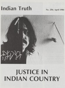 image of the cover of Indian Truth magazine, which has a photo of a man and the text "Justice in Indian Country"