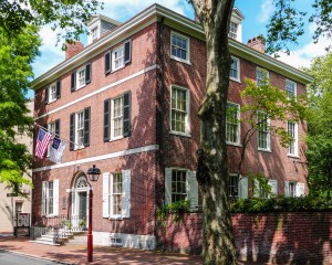 Physick House (1786). Last surviving free-standing Federal-style mansion in Society Hill. Home of Dr. Philip Syng Physick, father of American surgery.