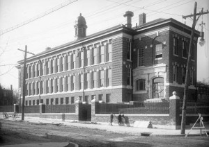 A view of the Charles W. Henry School in West Mount Airy, taken in 1908.