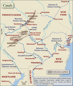 color map of the canal system.