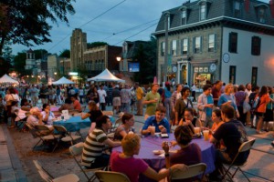 Color photograph of Night Market festival in Mount Airy