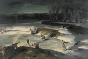 John Folinsbee was known among the New Hope school for painting winter scenes at night. (Pennsylvania Academy of the Fine Arts) 