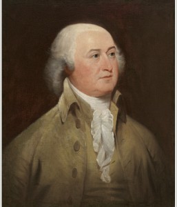 Un retrato pintado del presidente John Adams