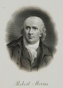 A Portrait of Robert Morris, the founder of the Bank of North America.