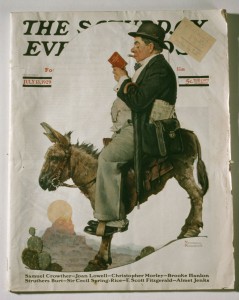 A Saturday Evening Post cover painted by Norman Rckwell.