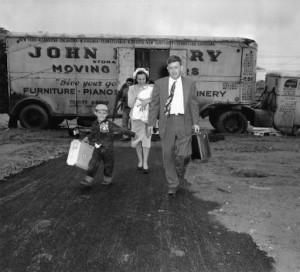 The first family moving into Levittown, Pa