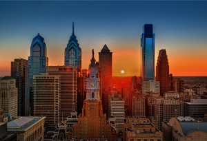 The Philadelphia skyline.