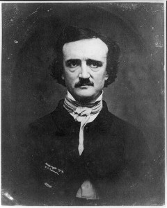 black and white photograph of Edger Allan Poe.