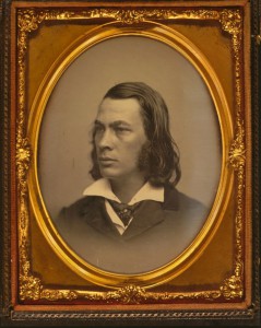 George Lippard, head and shoulders portrait, facing left]