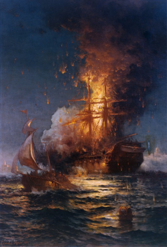 philadelphia warship burning uss encyclopedia greater prev