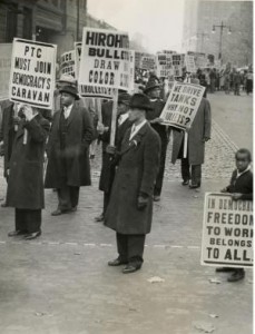 Pickets Opposing PTC Hiring Policies