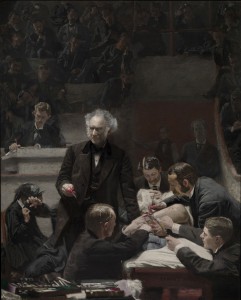 Thomas Eakins based his painting The Gross Clinic off of an actual lecture given by Dr. Gross during a surgery. (Philadelphia Museum of Art)