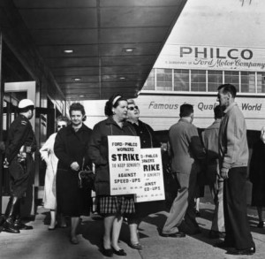 Philco was at first an independent company that had an exclusive contract with Ford to manufacture radios for their car. When they went bankrupt in 1960, Ford bought the remnants of Philco and continued to use their brand, facilities, and employees to manufacture car radios. (Special Collections Research Center, Temple University Libraries)