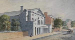 The Chestnut Street Theatre was the site of Susanna Rowson's performances. (Historical Society of Pennsylvania)