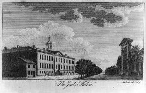 Engraving of the Walnut Street Jail from 1789.