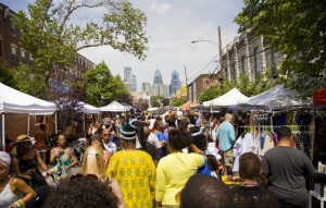 A view of vendors and their patrons during the ODUNDE festival.