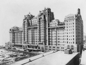 The Hotel Traymore, an early example of art-deco architecture.