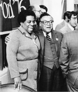 a black and white photograph of William Thaddeus Coleman Jr and Dr. Ethel D. Allen