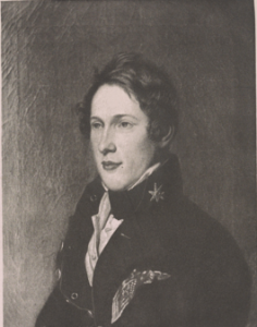 A black and white portrait of Titian Ramsay Peale