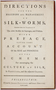 cover of silkworm breeding and management guide. 1770.