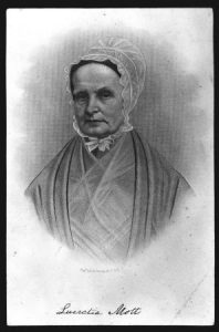 A black and white image of Lucretia Mott