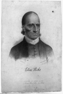A black and white image of Elias Hicks