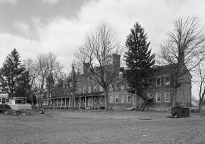 A black and white photograph of the Lazaretto as it appeared in the 1980s