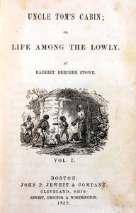 A photograph of the cover of Harriet Beecher Stowe's 