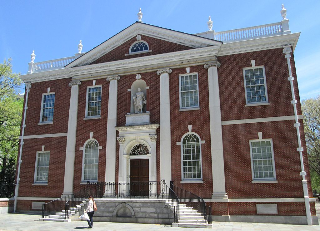 color photo of the American Philosophical Society Library, Philadelphia