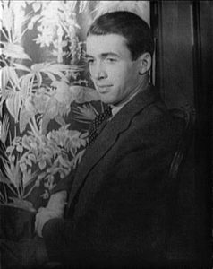 A black and white photograph of James (Jimmy) Stewart