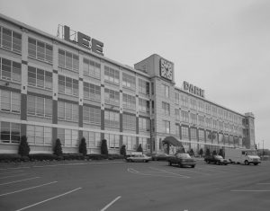 Photograph of the Lee Tire and Rubber Company's main building in Conshohocken, Pa.