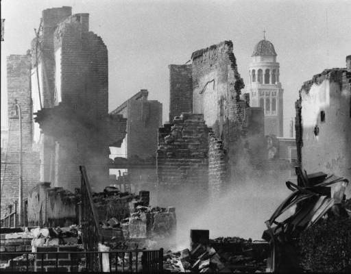 Destroyed homes following the MOVE bombing.
