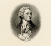 A black and white engraving of William Bingham in profile