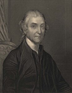 Illustrated portrait of Joseph Priestley.