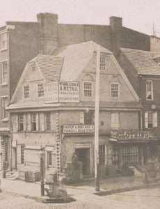 A mid nineteenth century photograph of The Old London Coffee House.