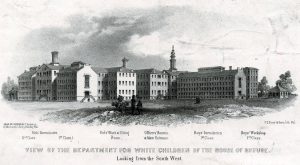 A Drwaing of the Department for White Children of the House of Refuge in 1858.