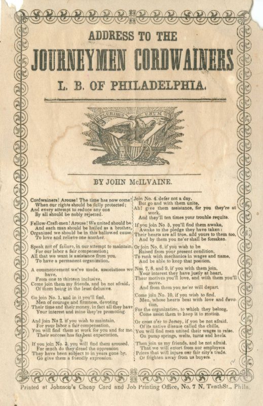 Cordwainers Trial Of 1806 Encyclopedia Of Greater Philadelphia - 