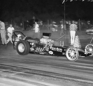 A Drag Racing Car at the Atco Raceway in New Jersey.